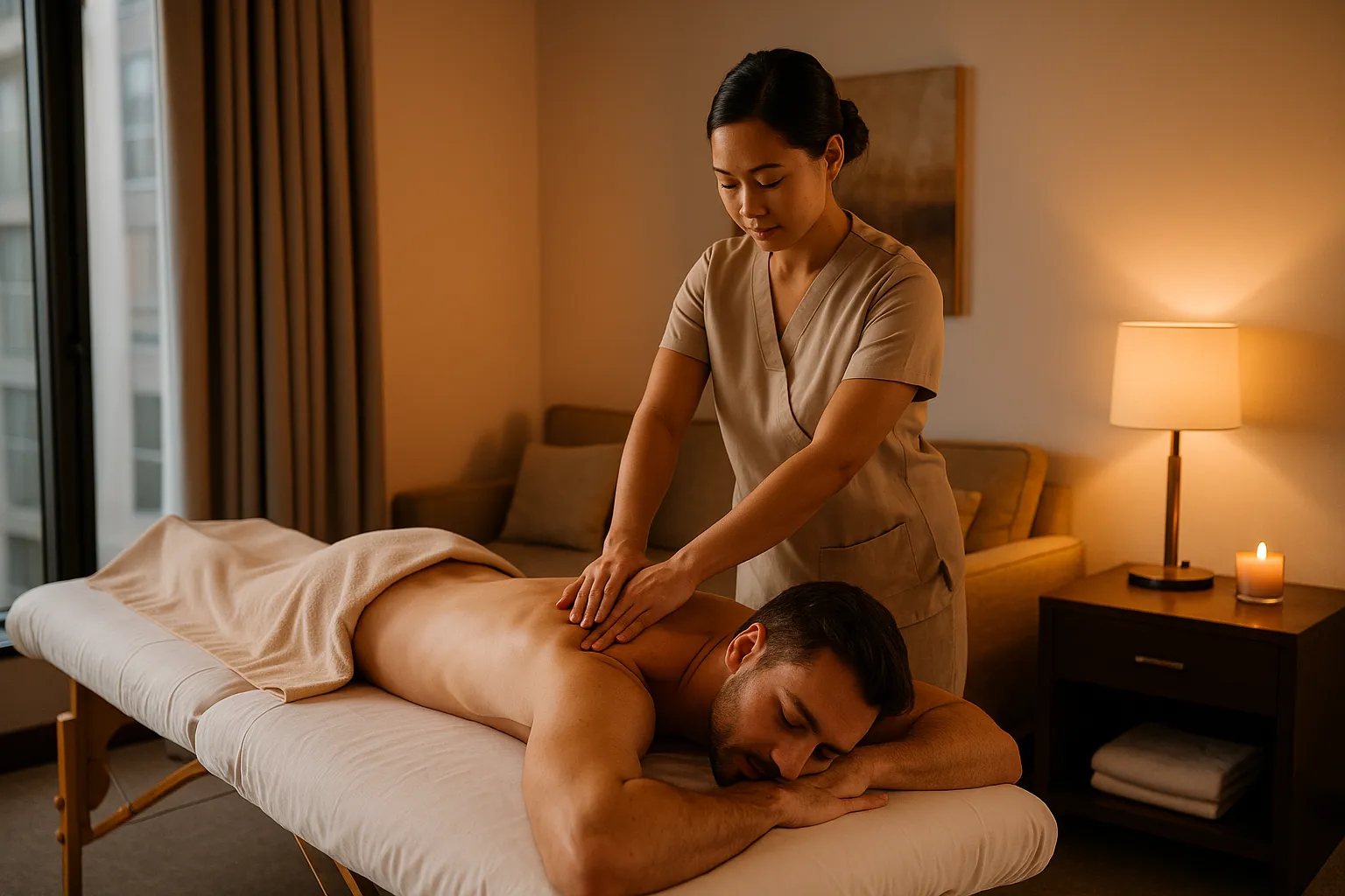 Can tourists book home massage in Dubai hotels